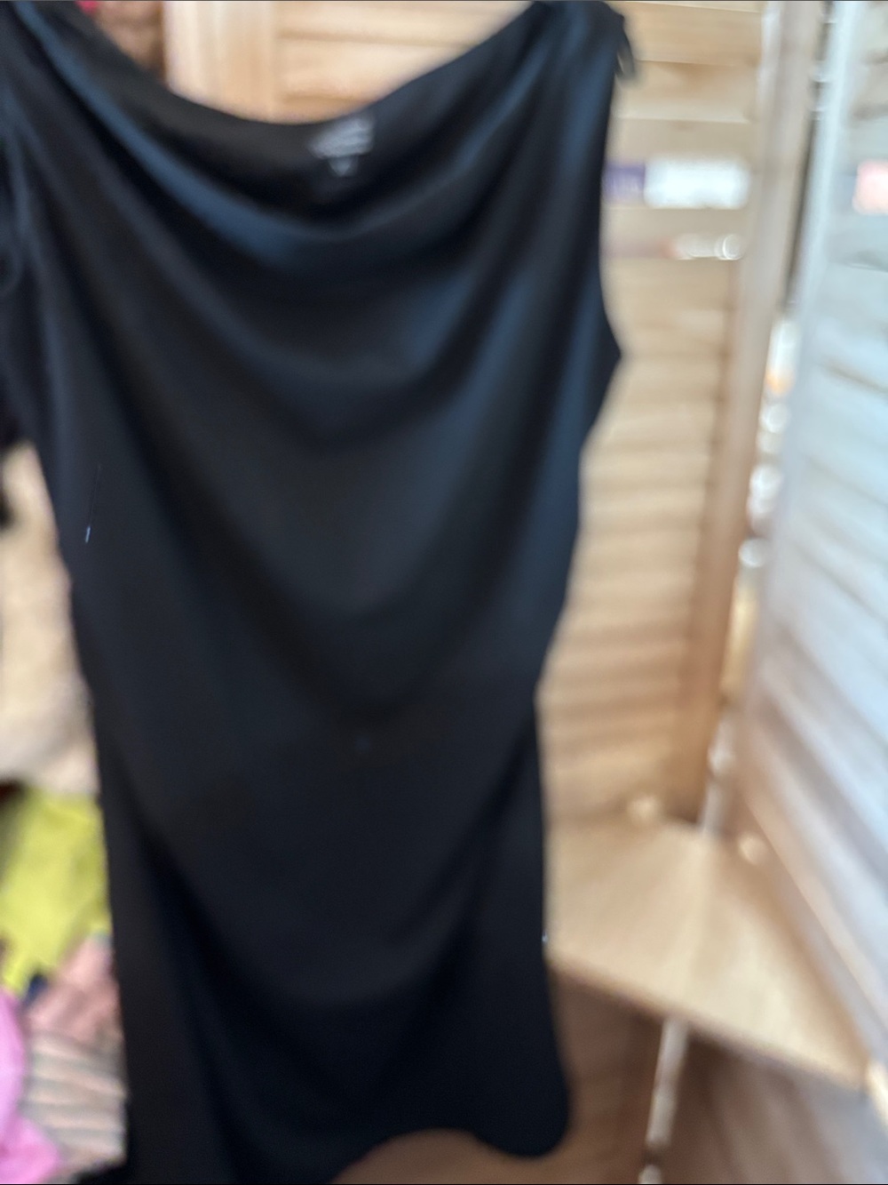 Trendy Queen Classic Black Juniors Draped Dress XL